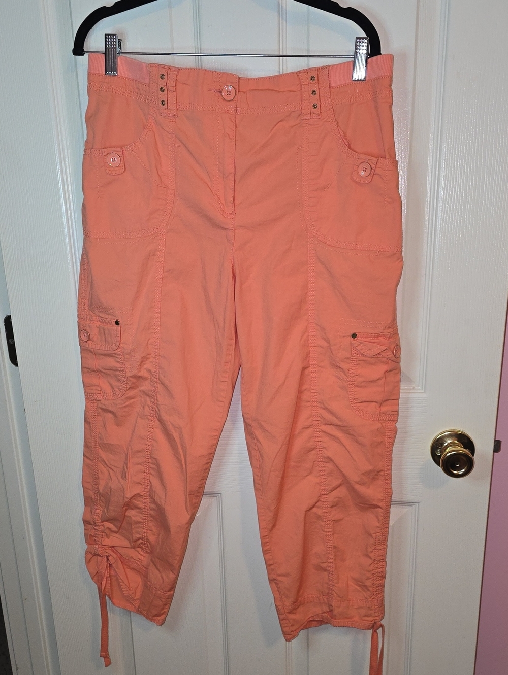 Chico's Coral Cargo Capris